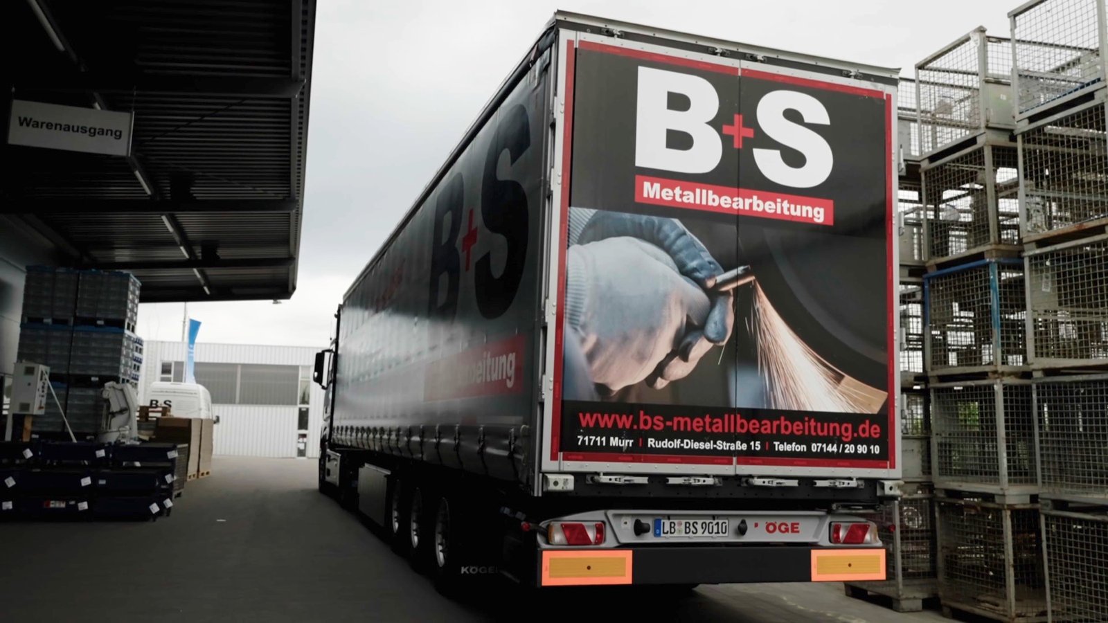 B+S Metallbearbeitung – LKW mit Firmenbranding